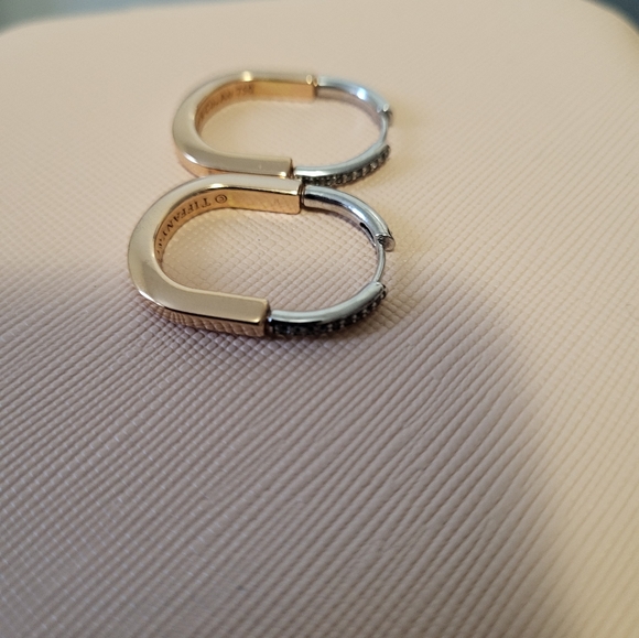 2 tones Rose and white gold in 18K earrings - Picture 3 of 3